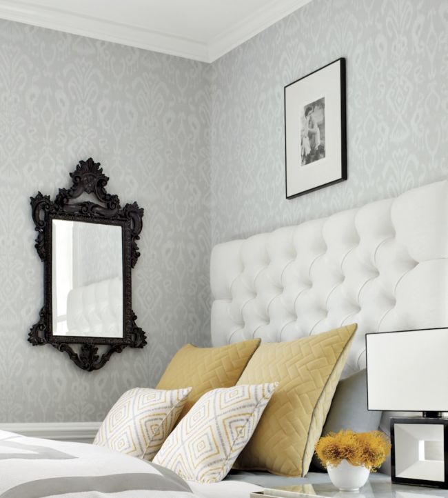 Bravado Ikat Room Wallpaper 2 - Gray