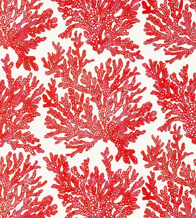 Marine Coral Wallpaper - Red 