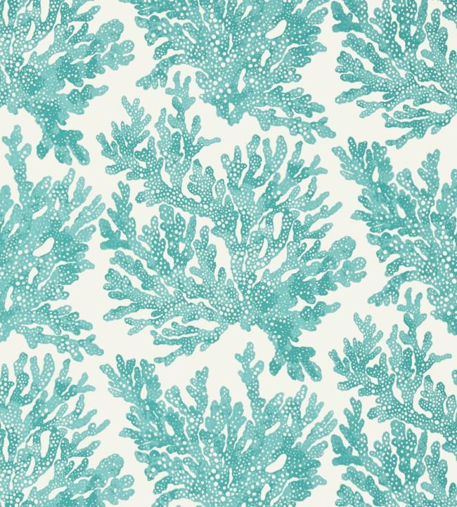 Marine Coral Wallpaper - Teal 