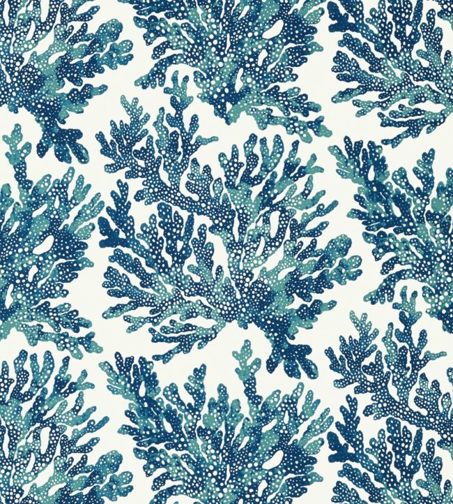 Marine Coral Wallpaper - Blue