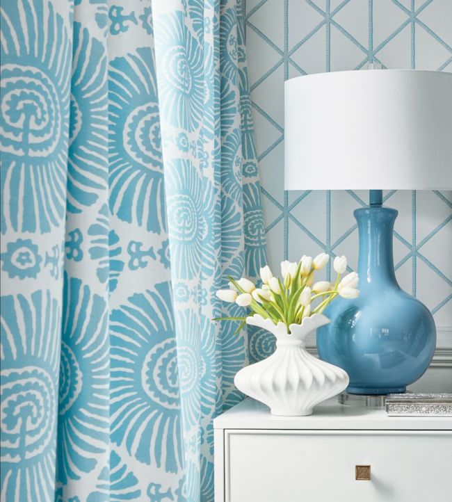 Box Kite Room Wallpaper - Teal