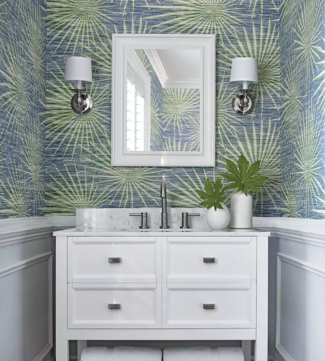 Palm Frond Room Wallpaper - Green