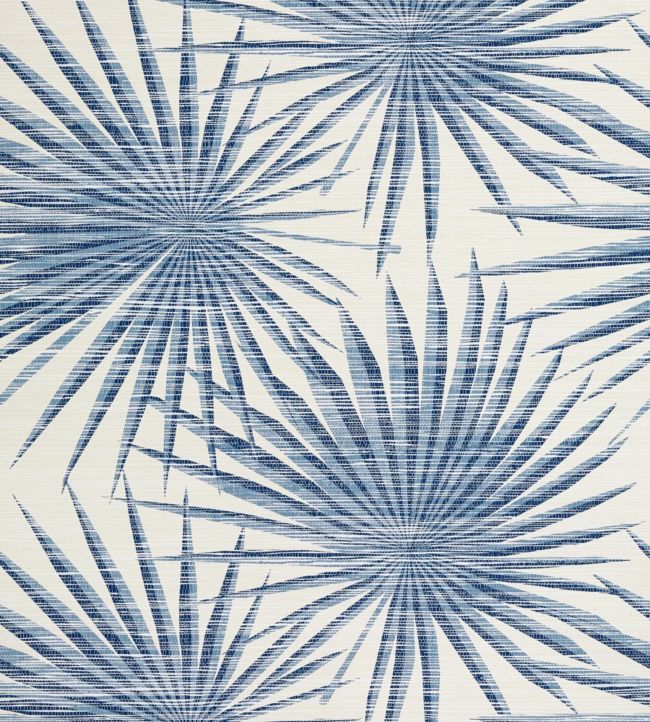 Palm Frond Wallpaper - Blue 