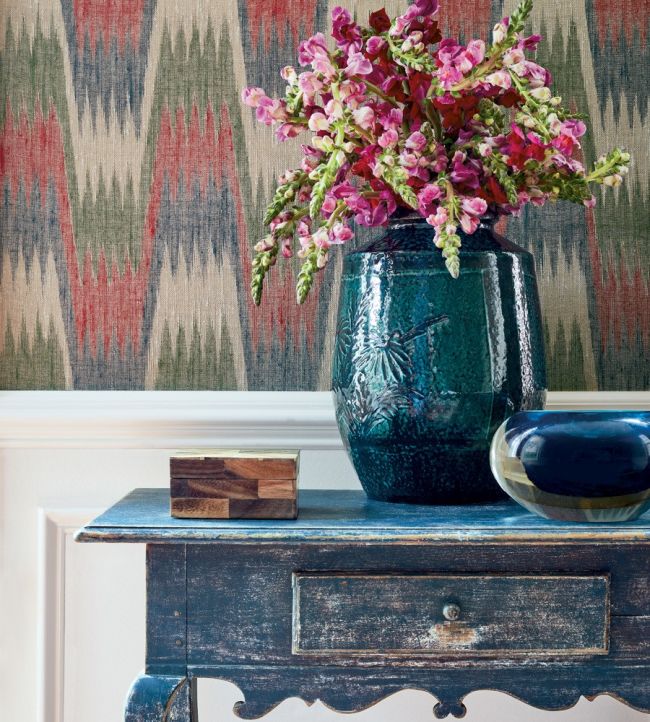 Stockholm Chevron Room Wallpaper - Red