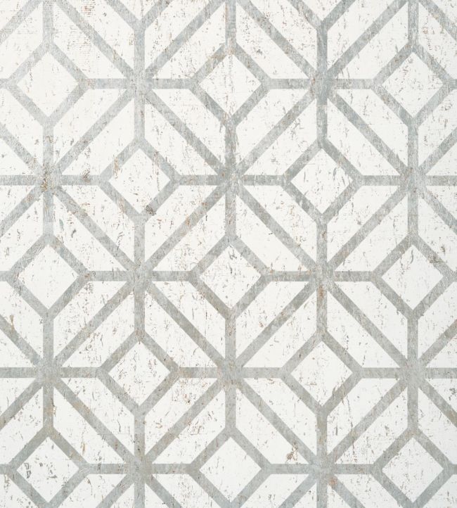 Mamora Trellis Cork Wallpaper - Silver 