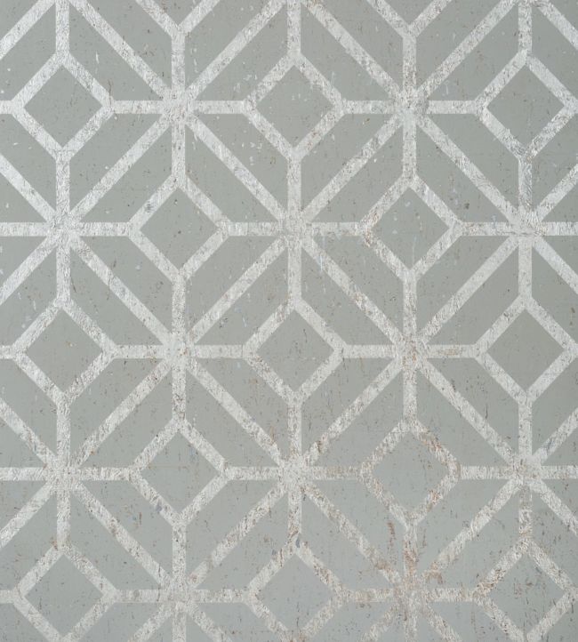 Mamora Trellis Cork Wallpaper - Gray 