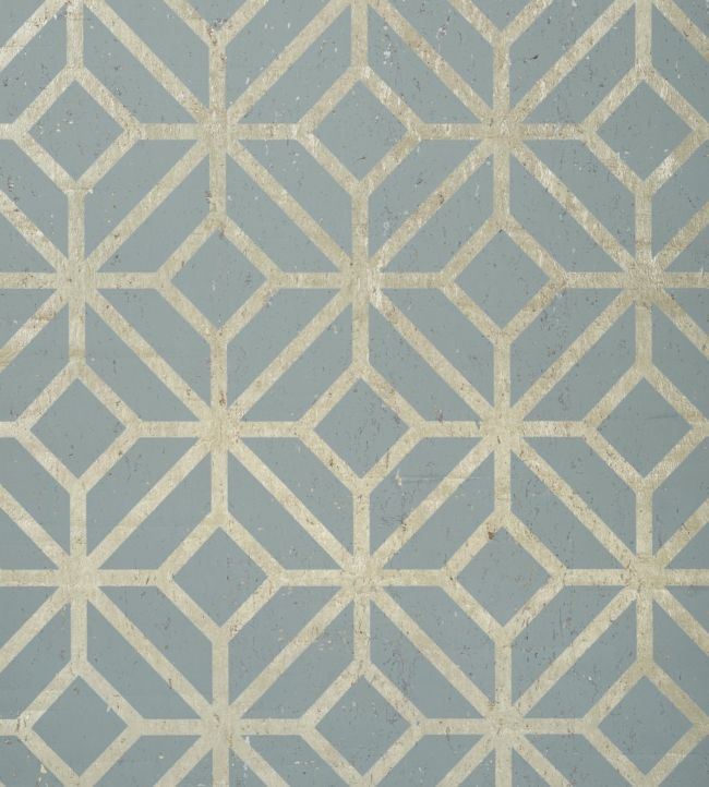 Mamora Trellis Cork Wallpaper - Blue 