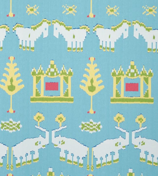 Kingdom Parade Nursey Wallpaper - Teal