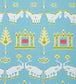 Kingdom Parade Nursey Wallpaper - Teal