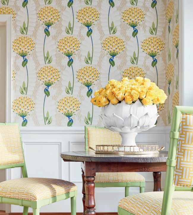 Tiverton Room Wallpaper - Yellow