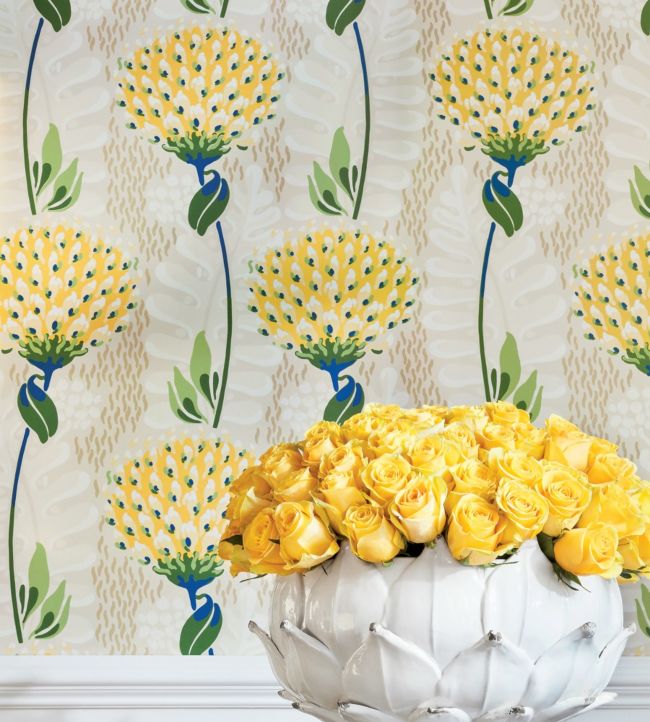 Tiverton Room Wallpaper 2 - Yellow