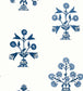 Indian Flower Wallpaper - Blue