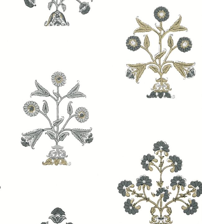 Indian Flower Wallpaper - White