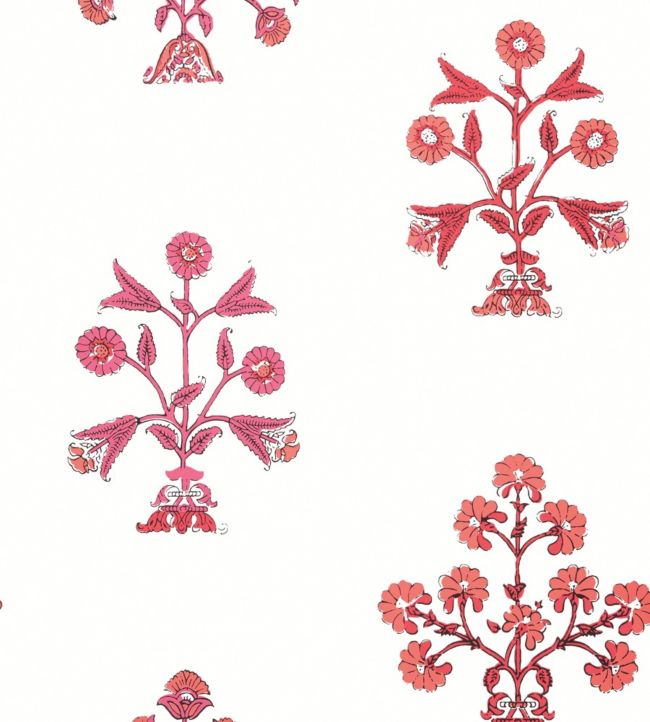 Indian Flower Wallpaper - Red