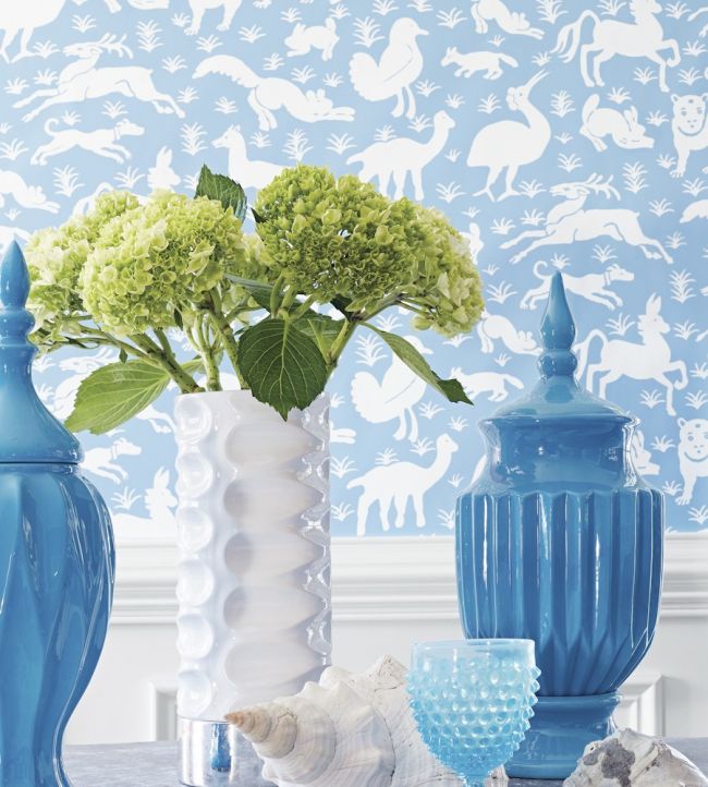 Nairobi Room Wallpaper - Blue