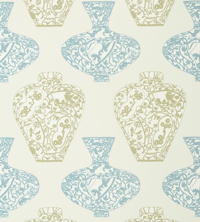 Imari Vase Wallpaper - Multicolor