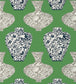 Imari Vase Wallpaper - Green