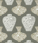 Imari Vase Wallpaper - Gray