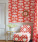 Palm Island Room Wallpaper - Red