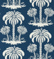 Palm Island Wallpaper - Blue 