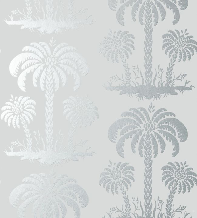 Palm Island Wallpaper - Silver