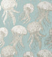 Jelly Fish Bloom Wallpaper - Teal