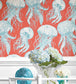 Jelly Fish Bloom Room Wallpaper 2 - Red