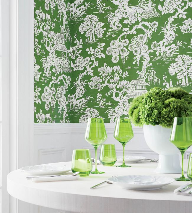 Japanese Garden Room Wallpaper 2 - Green