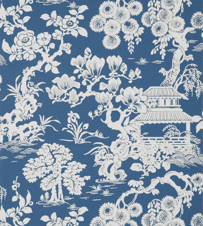 Japanese Garden Wallpaper - Teal