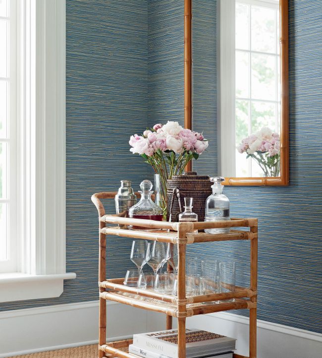 St Thomas Room Wallpaper - Blue