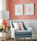 Turnberry Trellis Room Wallpaper - Orange