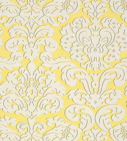 Trelawny Damask Wallpaper - Yellow 