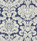 Trelawny Damask Wallpaper - Blue 