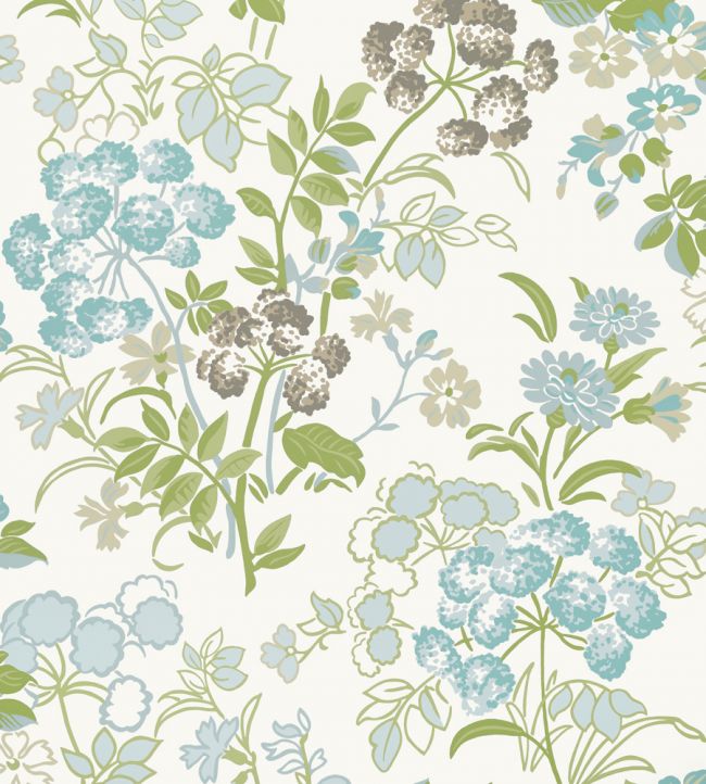 Spring Garden Wallpaper - Teal 