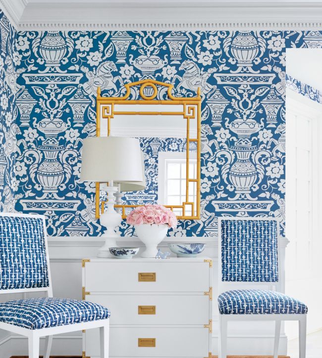 Galway Room Wallpaper - Blue