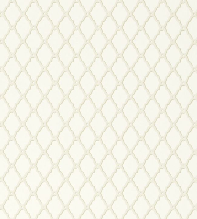 Rothbury Trellis Wallpaper - White 