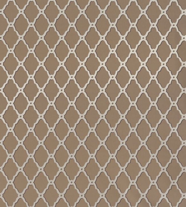 Rothbury Trellis Wallpaper - Brown