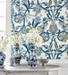 Peacock Garden Room Wallpaper - Blue