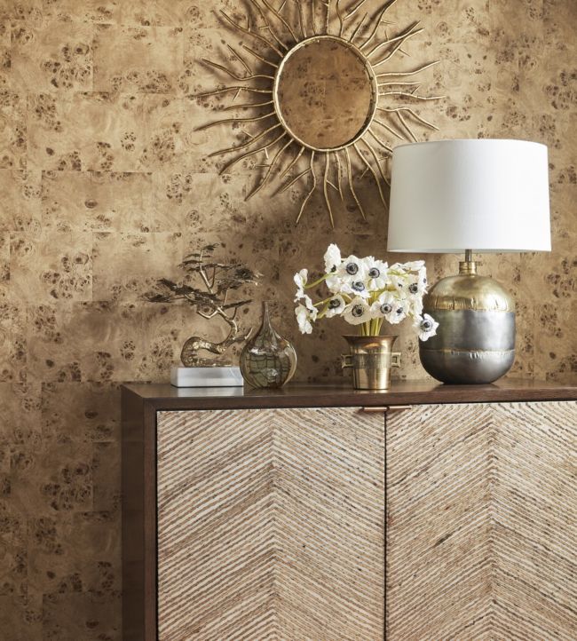 Burlwood Block Room Wallpaper 2 - Sand