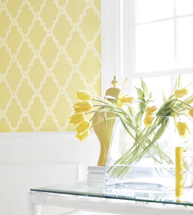 Stanbury Trellis Room Wallpaper - Gold