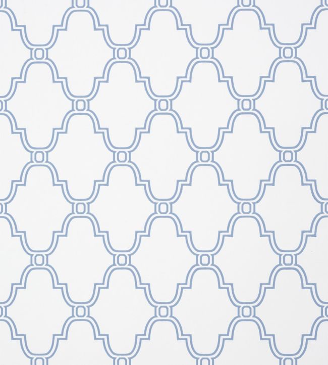 Stanbury Trellis Wallpaper - Blue