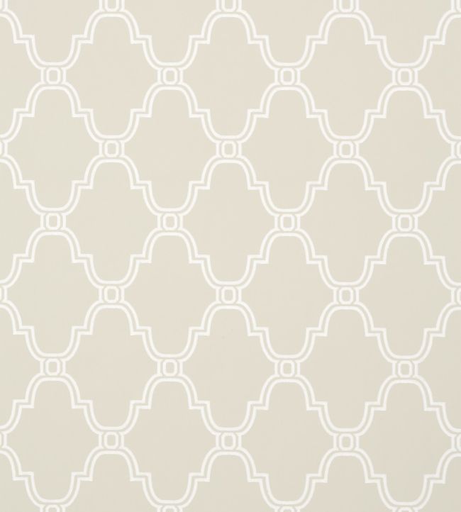 Stanbury Trellis Wallpaper - White 