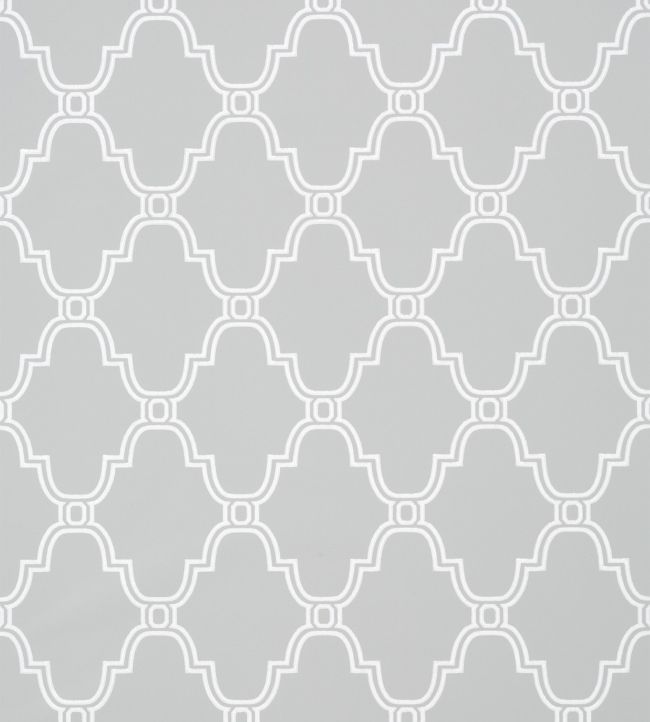 Stanbury Trellis Wallpaper - Silver 