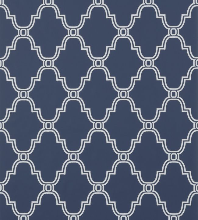 Stanbury Trellis Wallpaper - Blue