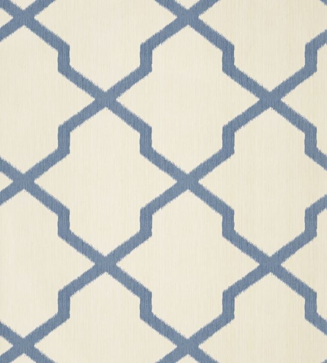 Myanmar Trellis Wallpaper - Blue 