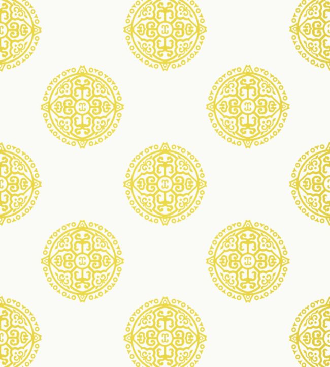 Halie Circle Wallpaper - Yellow