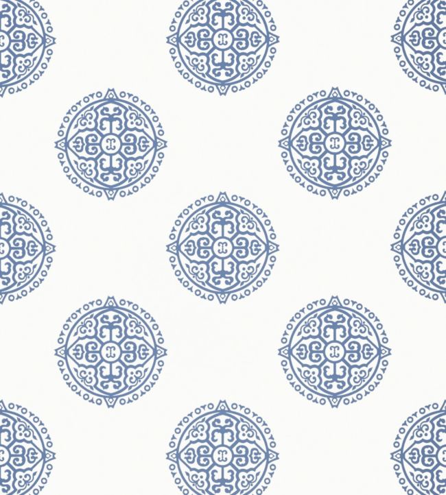 Halie Circle Wallpaper - Blue