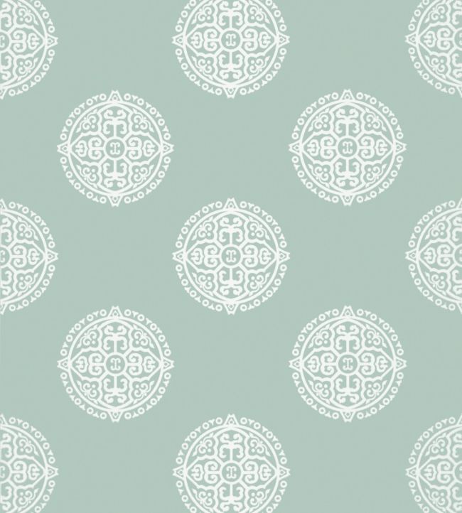 Halie Circle Wallpaper - Teal