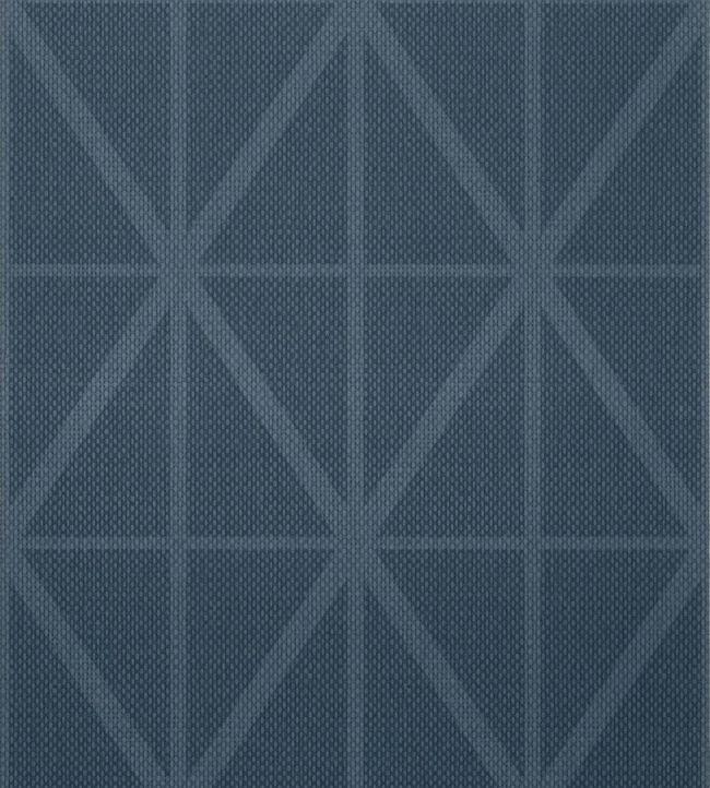 Cafe Weave Trellis Wallpaper - Blue