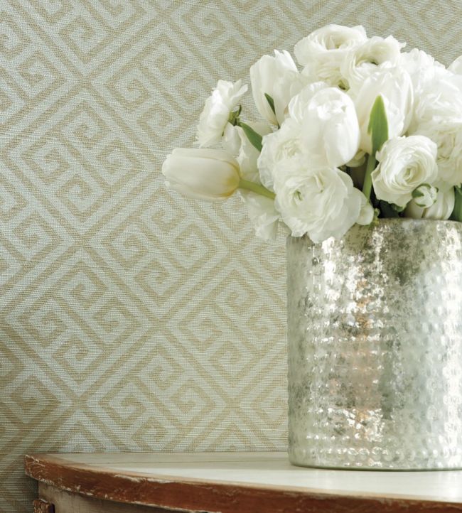 Maze Grasscloth Room Wallpaper - Gray